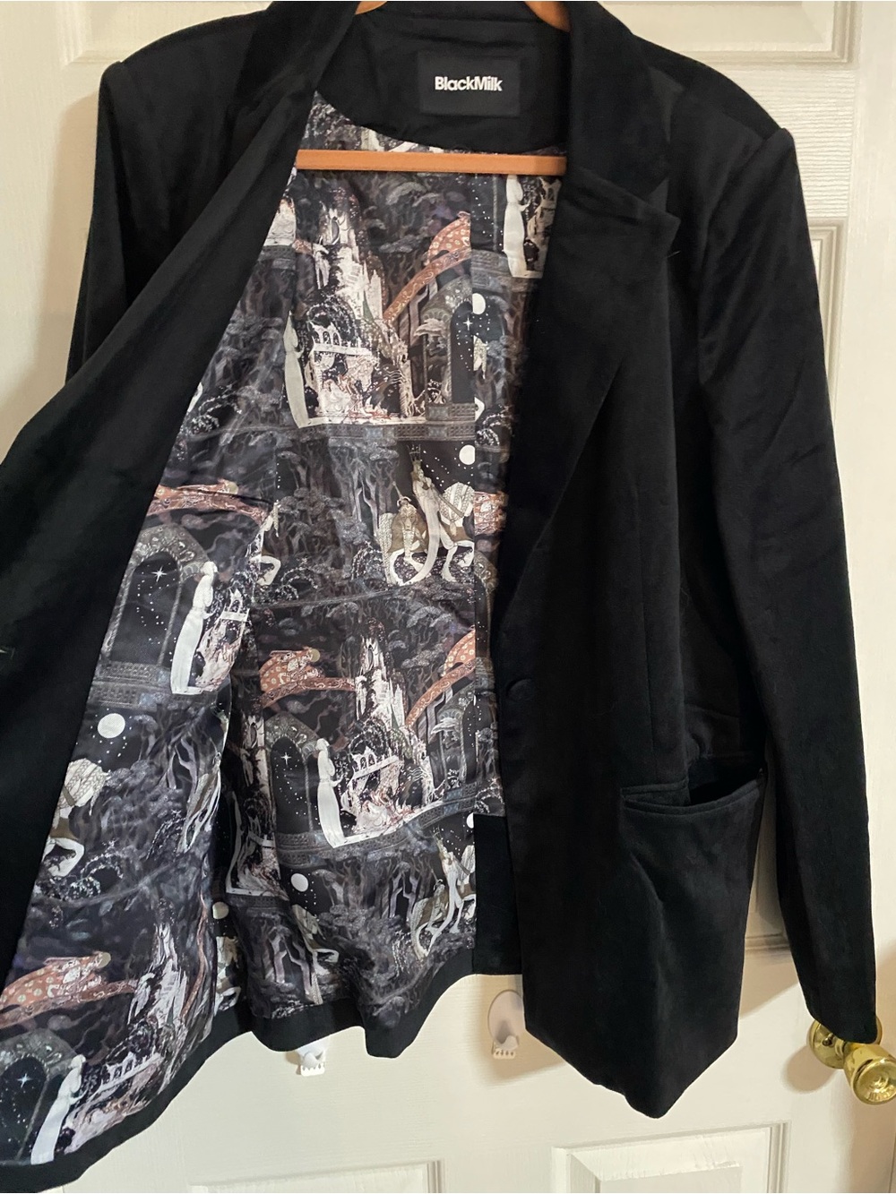 Blackmilk VAULT black velvet Nielsens fairy tales blazer size 18/14 nwot